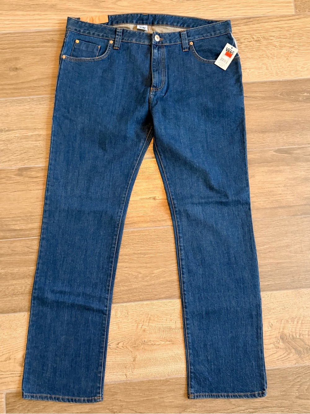 Vans Men's Straight-Leg Jeans in Dark Blue